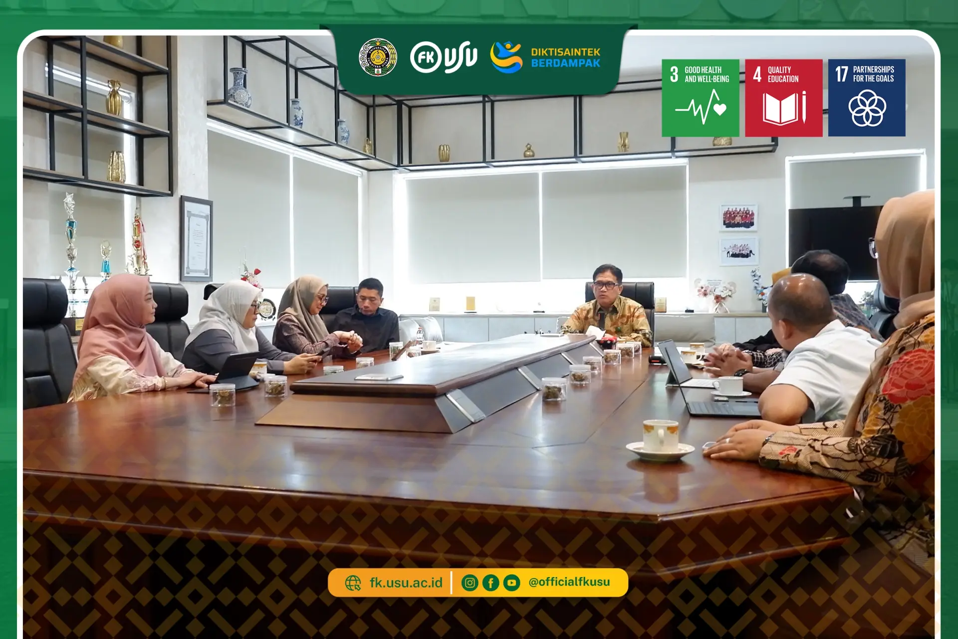 Perkuat Kemitraan Perguruan Tinggi, FK USU dan FK UNIMED Bahas Peluang Kolaborasi Akademik